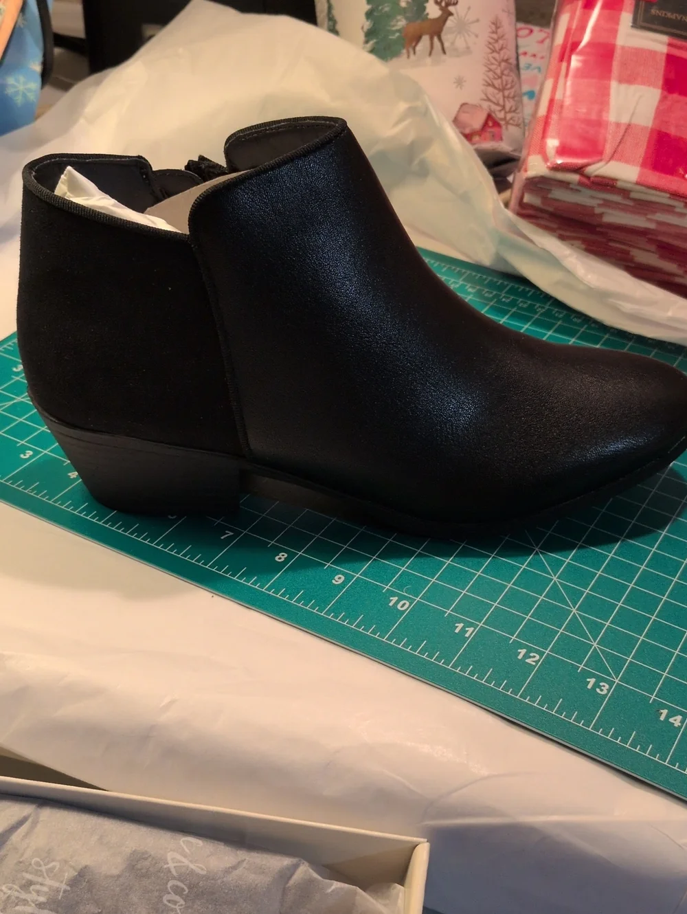Black Side Zip Booties